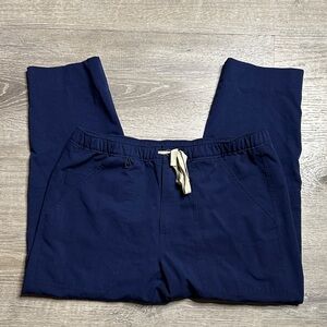 Figs Navy Straight Scrub Pants Medium Short Petite